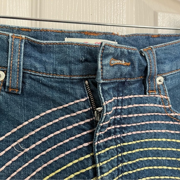 See by Chloe Size 25 Embroidered Straight-Leg Cropped Jeans- Blue (FLAWED) - Picture 8 of 15